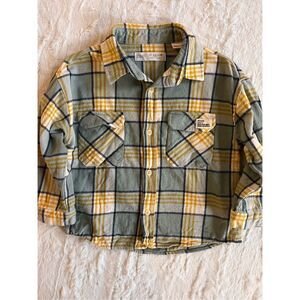 Zara Plaid Long Sleeve Button down  Shirt Size 2/3